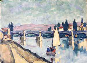 Jan Willem Versteeg - La Seine à Chatou verkocht voor € 85!