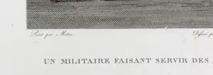 Pierre Audouin - Lot van twee kopergravures, Twee scènes met militairen kopen? Bied vanaf 1!
