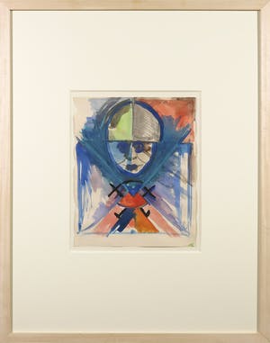 Kees Smits - Aquarel, Portret - Ingelijst kopen? Bied vanaf 60!