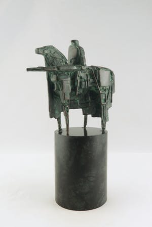 Eric Claus - Brons op marmeren sokkel, Toernooiridder kopen? Bied vanaf 395!