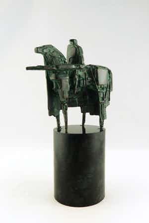 Eric Claus - Brons op marmeren sokkel, Toernooiridder verkocht voor € 395!