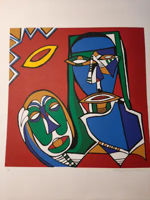 Maartje Wijngaarden - Originele zeefdruk op papier - Oplage 50 ex Titel: Afrika kopen? Bied vanaf 35!