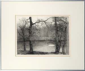 Charles Donker - Ets, De Futen - Ingelijst verkocht voor € 200!