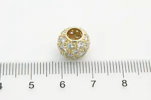 52 - Schitterende 14krt goud & ca. 2.00(!)ct (H/vs) diamanten "bol" hanger kopen? Bied vanaf 880!