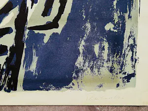 Wally Elenbaas - Grote jaren 60 kleuren - litho - expressionistische abstract - potloodgesigneerd kopen? Bied vanaf 46!