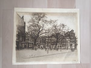 Frans Everbag - ets - Noordermarkt te Amsterdam kopen? Bied vanaf 45!
