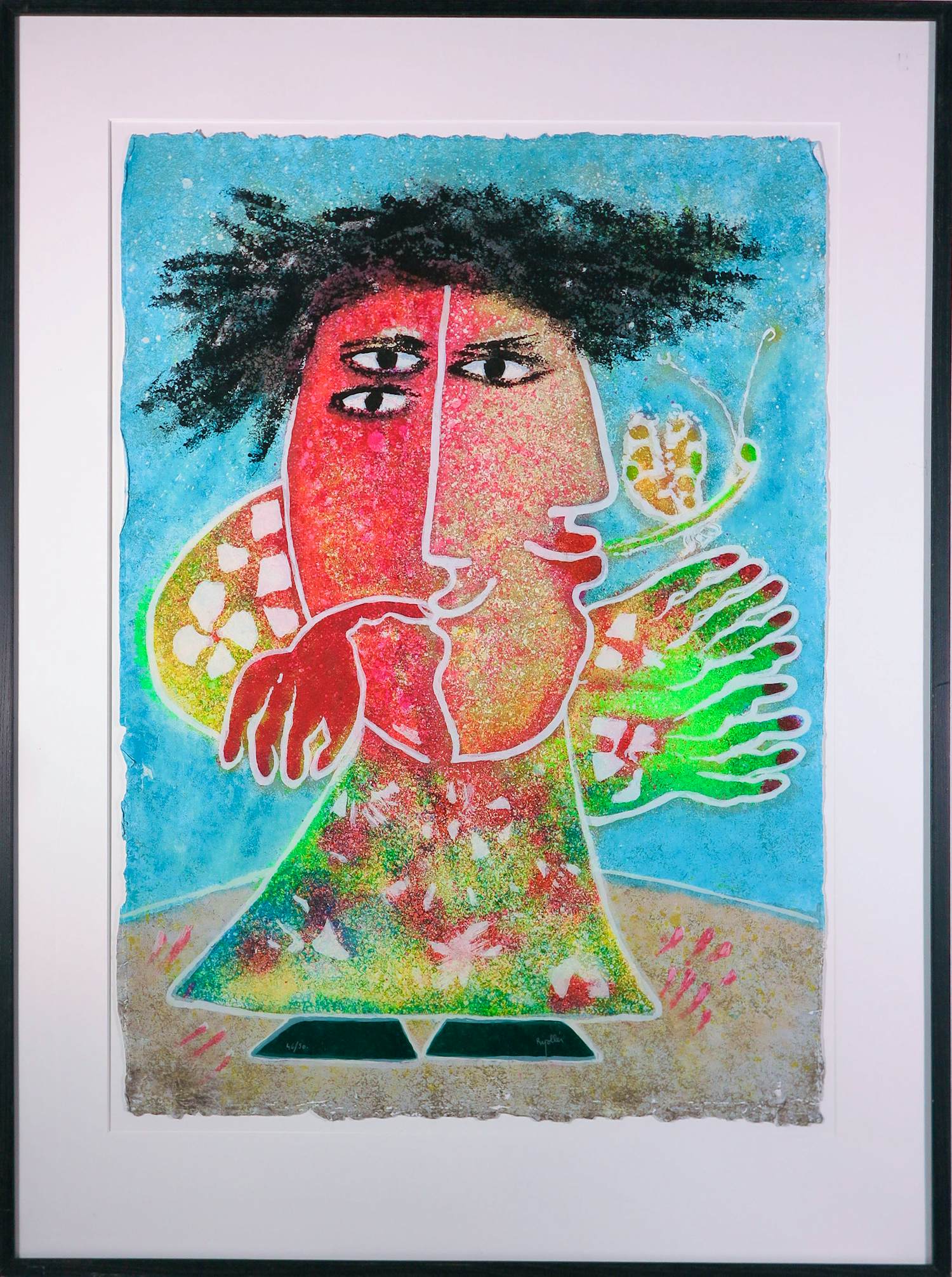 Juan Garcia Ripolles - Zeefdruk op papier, Zonder titel I - Ingelijst kopen? Bied vanaf 150!