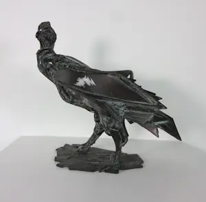 Hetty Heyster - Bronzen sculptuur, Gestileerde roofvogel kopen? Bied vanaf 1300!