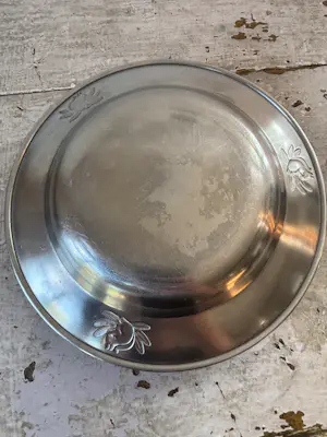 GERO - 2 zeldzame Vintage Gero Zilmeta kinderbordjes, eekhoorn reliëf, 50ies kaufen? Bieten Sie von 20!