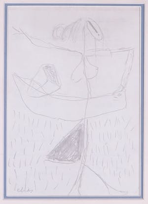 Etienne Elias - Tekening op de achterkant van een Gevangenisbriefje, Vrouwfiguur kopen? Bied vanaf 100!