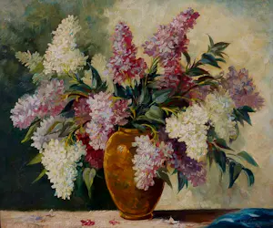 Robert Van Cleef - Stillleben in Vase mit Flieder kopen? Bied vanaf 239!