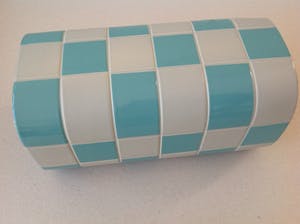 Rosenthal - Jan van der Vaart Grote Schaakbord Vaas turquoise/grijs porselein kopen? Bied vanaf 89!