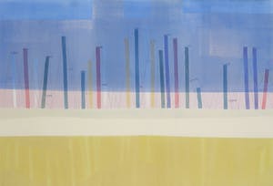 Harr Scheffer - Gouache, Haven Lelystad - Ingelijst kopen? Bied vanaf 1!