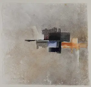 Niet of onleesbaar gesigneerd - Gemengde techniek op papier, Zonder titel - Ingelijst kopen? Bied vanaf 1!