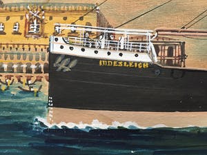 Eugene Rensburg - Drie grote inkttekeningen van stoomschepen kopen? Bied vanaf 20!