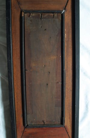 Curiosa - Keramieken tegel in gestoken houten paneel , Oosterse voorstelling kopen? Bied vanaf 1!