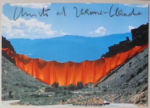 Christo - Project " Valley Curtain " 1970/72 - inc. original stofmonster - handgesigneerd kopen? Bied vanaf 1!