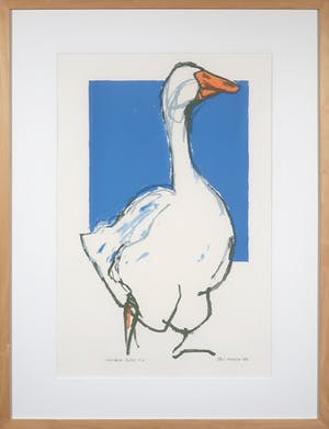 Ellen Meuwese - Zeefdruk, Gans - Ingelijst kopen? Bied vanaf 1!