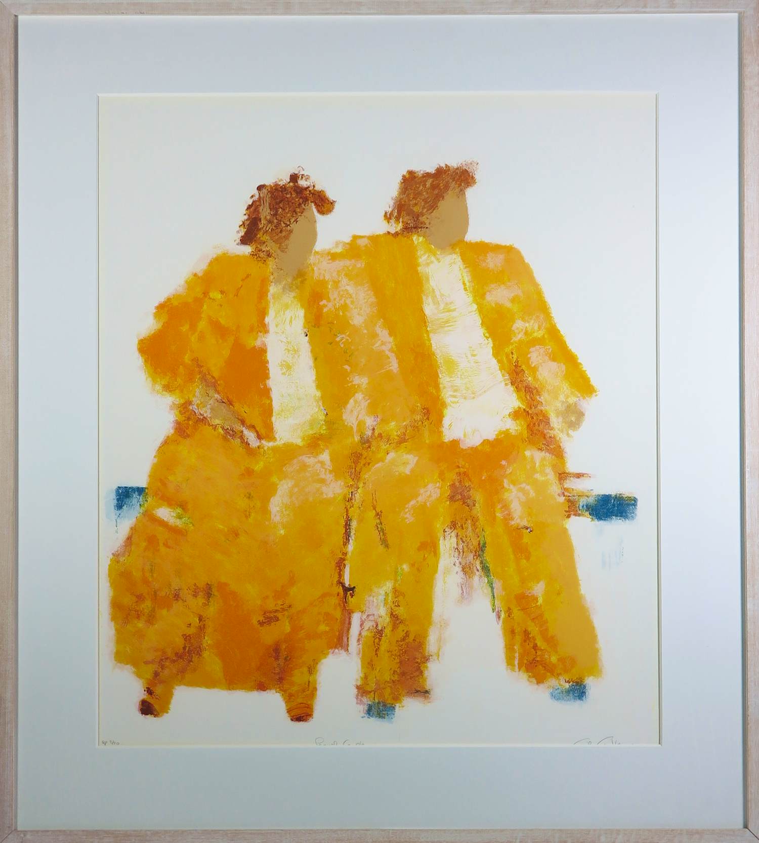 Wil Willemsen - Zeefdruk op papier, Lovely couple - Ingelijst kopen? Bied vanaf 60!