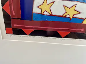 Clemens Briels - Zeefdruk Nr. 52 - Un pajaro negro cambia de noche - Ingelijst kopen? Bied vanaf 150!