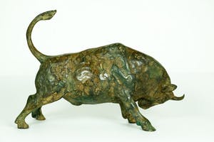 Pierre Chenet - Bronzen beeld van aanvallende stier kopen? Bied vanaf 429!
