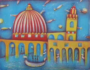 Marianne Aulman - Litho, Atlantis XIII - Ingelijst (Groot) kopen? Bied vanaf 20!