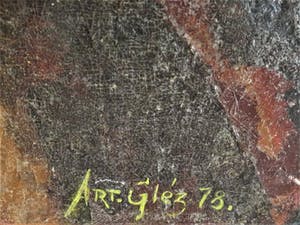 Niet of onleesbaar gesigneerd - In de bar --- Art.Glèz kopen? Bied vanaf 10!