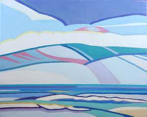 Paul Overhaus - Acryl op doek, Wolkenvelden verkocht voor € 1!