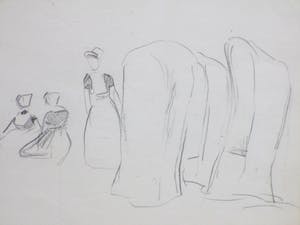 James William Frater - Zeeuwse Strandgangers - Tekening kopen? Bied vanaf 45!