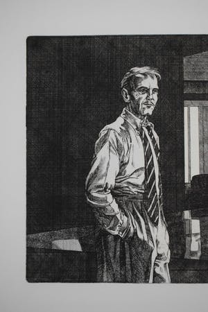 Ed van der Kooy - Ets - Lege Vergaderzaal kopen? Bied vanaf 50!