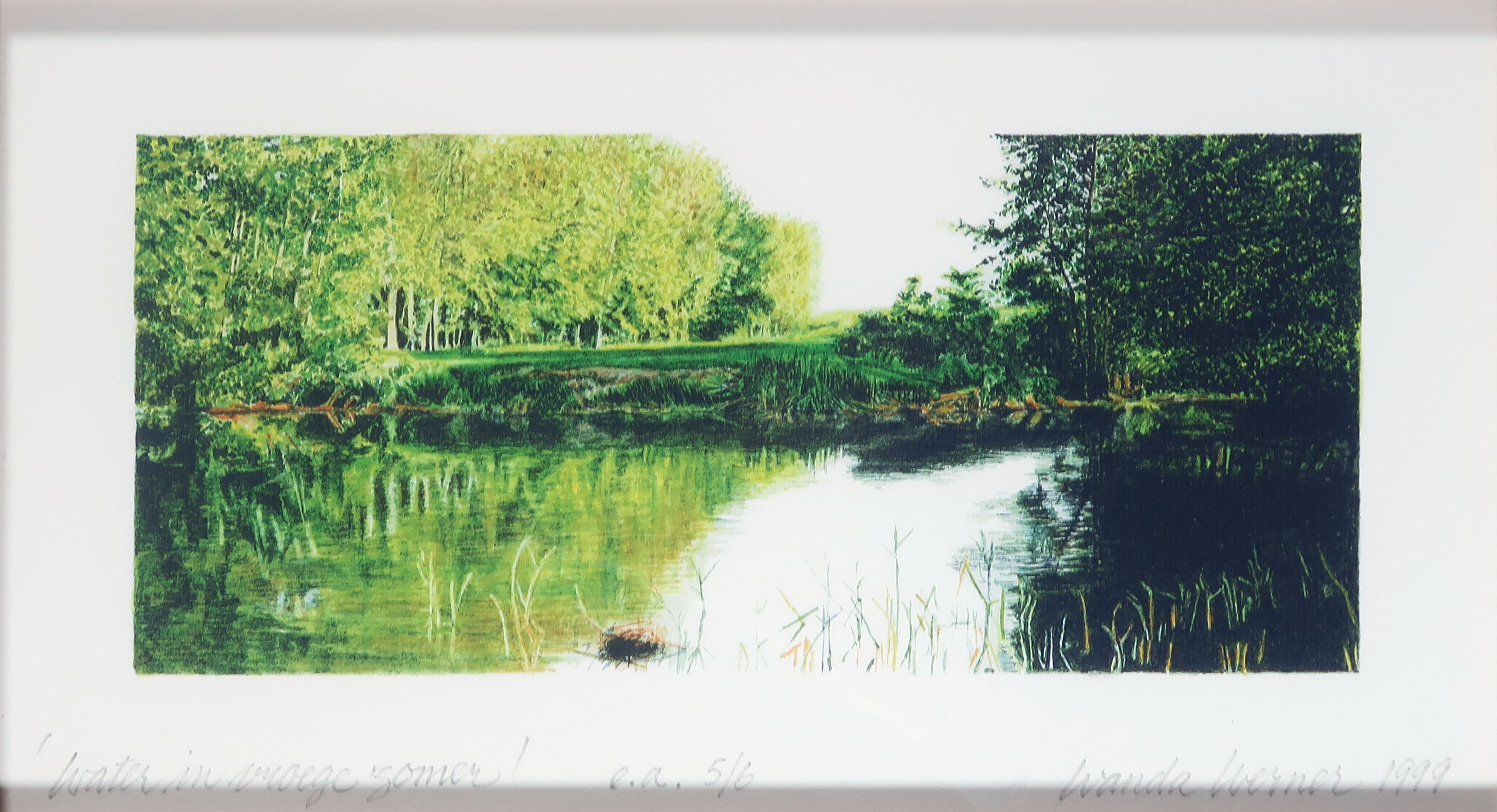 Wanda Werner - Piëzografie op papier, Vier seizoenen - Ingelijst (Groot) kopen? Bied vanaf 1!