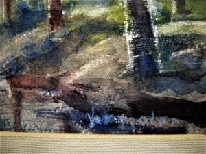 Niet of onleesbaar gesigneerd - Omstreeks 1930 geschilderd impressionistisch rivier landschap gesigneerd kopen? Bied vanaf 1!