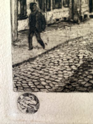 Niet of onleesbaar gesigneerd - Gezicht op de dom van Schwerin kopen? Bied vanaf 1!