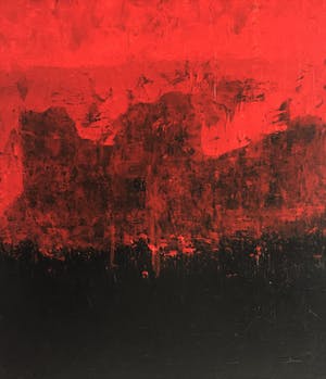 John Foppen - Symphony In Red Plus......#K03.XL. GROOT. kopen? Bied vanaf 165!