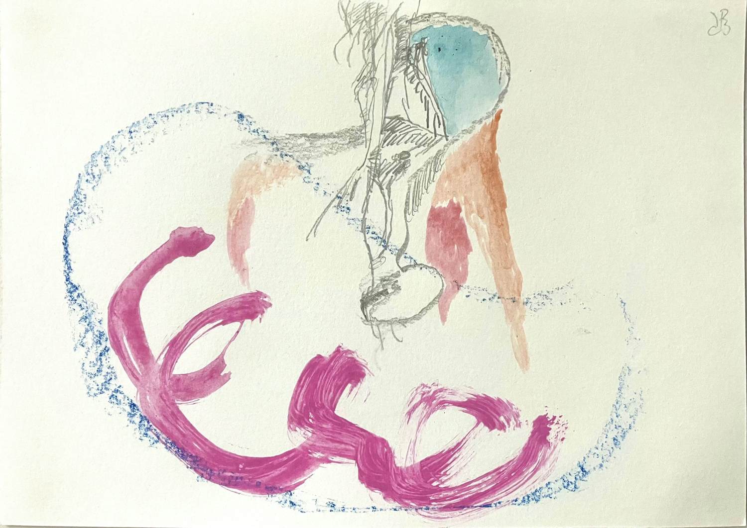 Paul Louis van den Bergh - Gemengde techniek op papier - Gesigneerd. kopen? Bied vanaf 100!