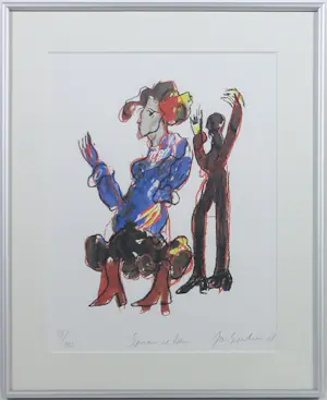 Harrie Gerritz - Michel v Overbeeke, Jan Sierhuis, + anderen! SET van 8 kleine ingelijste werken kopen? Bied vanaf 100!