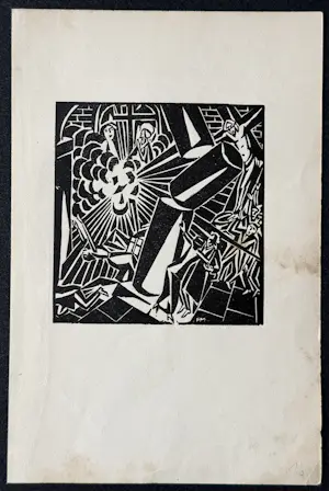 Frans Masereel - Explosion. Original-Holzschnitt 1920 kopen? Bied vanaf 50!