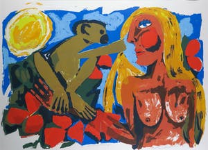 John Lie a Fo - Zeefdruk, Le petit singe - Ingelijst (Groot) kopen? Bied vanaf 1!