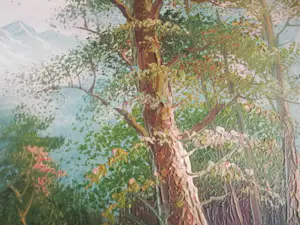 Niet of onleesbaar gesigneerd - Schitterend schilderij met bijzondere lichteffecten ingelijst kopen? Bied vanaf 1!