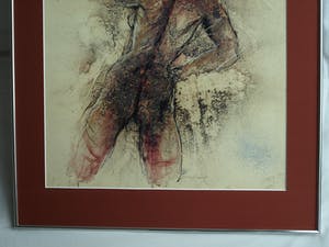 Jan van Dorp - Ingelijste prent , Vrouw in avondrood – Groot – 1988 kopen? Bied vanaf 1!