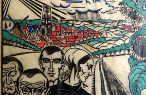 Jan Pzn. Franken - Gezicht op West Kapelle met kerk en figuren op de voorgrond. kopen? Bied vanaf 25!