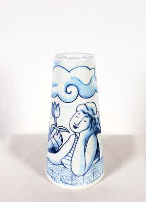 Jacques Tange - Porseleine kandelaar - Limited edition door Schoonhoven Keramiek verkocht voor € 35!