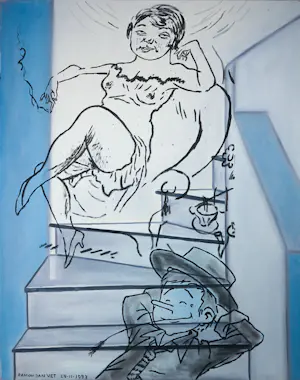 Ramon Jan Vet - Olieverf op doek, Lekker relaxen kaufen? Bieten Sie von 60!