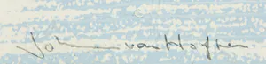 Johannes van Hoften - Acryl op papier, Waterschijven - Ingelijst kopen? Bied vanaf 1!