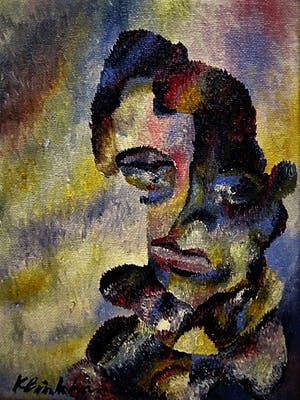 Henk Klinkhamer - Non-Conformist - Fraai Expressionistisch portret "Zigeuner" gesigneerd kopen? Bied vanaf 1!