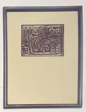 Corneille - Ingelijste kleurenets „Tekens in de steen“, 1953. Nummer 15/30 kopen? Bied vanaf 900!