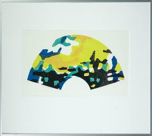 Angenelle Thijssen - Zeefdruk, Waaier "Dreamland" - Ingelijst kopen? Bied vanaf 1!