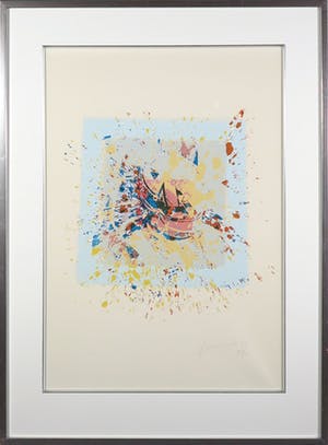 Frank Gude - Litho, Coureur - Ingelijst kopen? Bied vanaf 1!