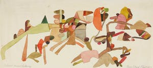 Henri Plaat - Gouache, Ontwerp muurschildering kopen? Bied vanaf 35!