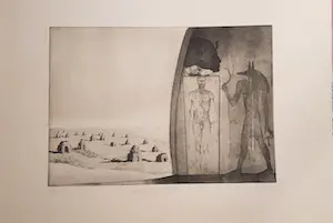 Christian Mischke - der Anubis von Lischt. Radierung 1980 kopen? Bied vanaf 80!